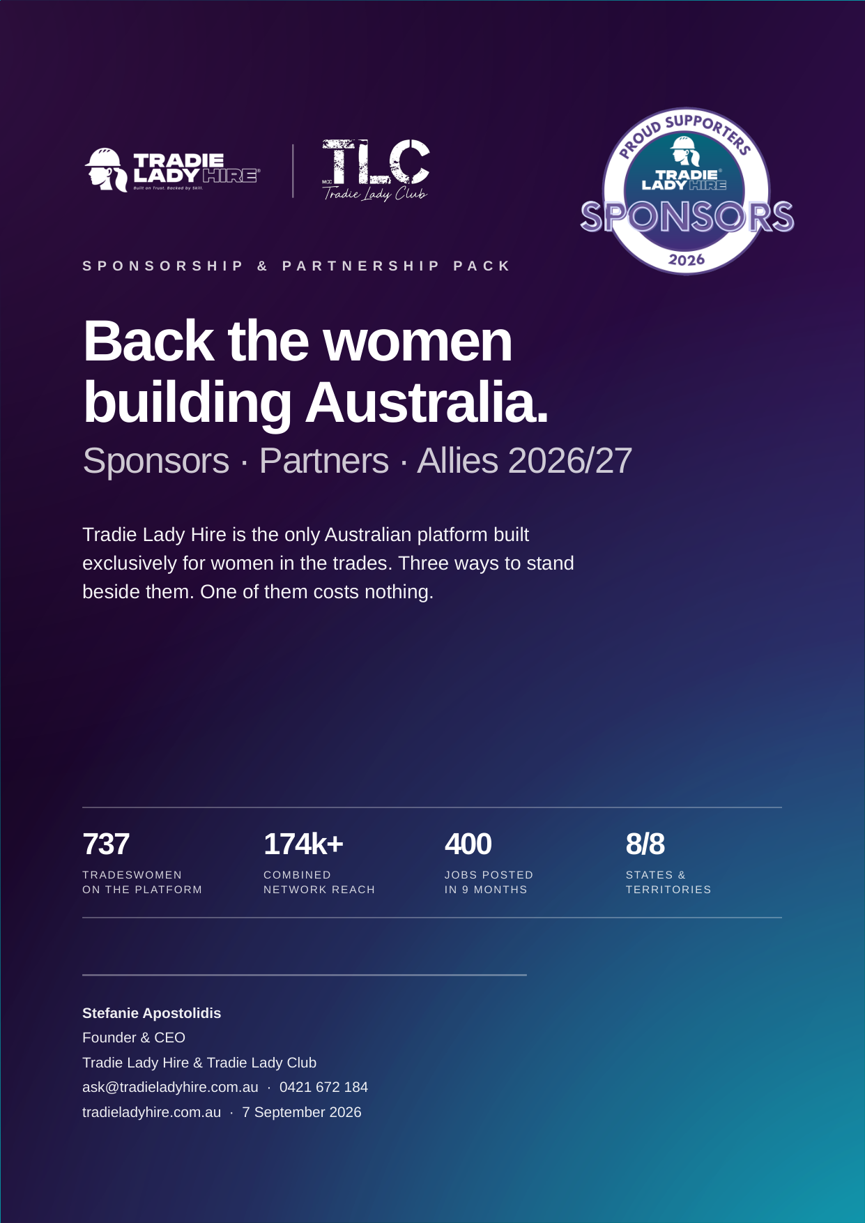 Sponsors, Partners & Allies Pack 2026/27